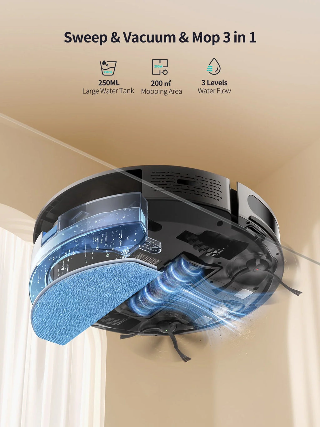 Honiture G20 Pro Robot Vacuum | 4500Pa Suction, 3-in-1, 180-Min Runtime