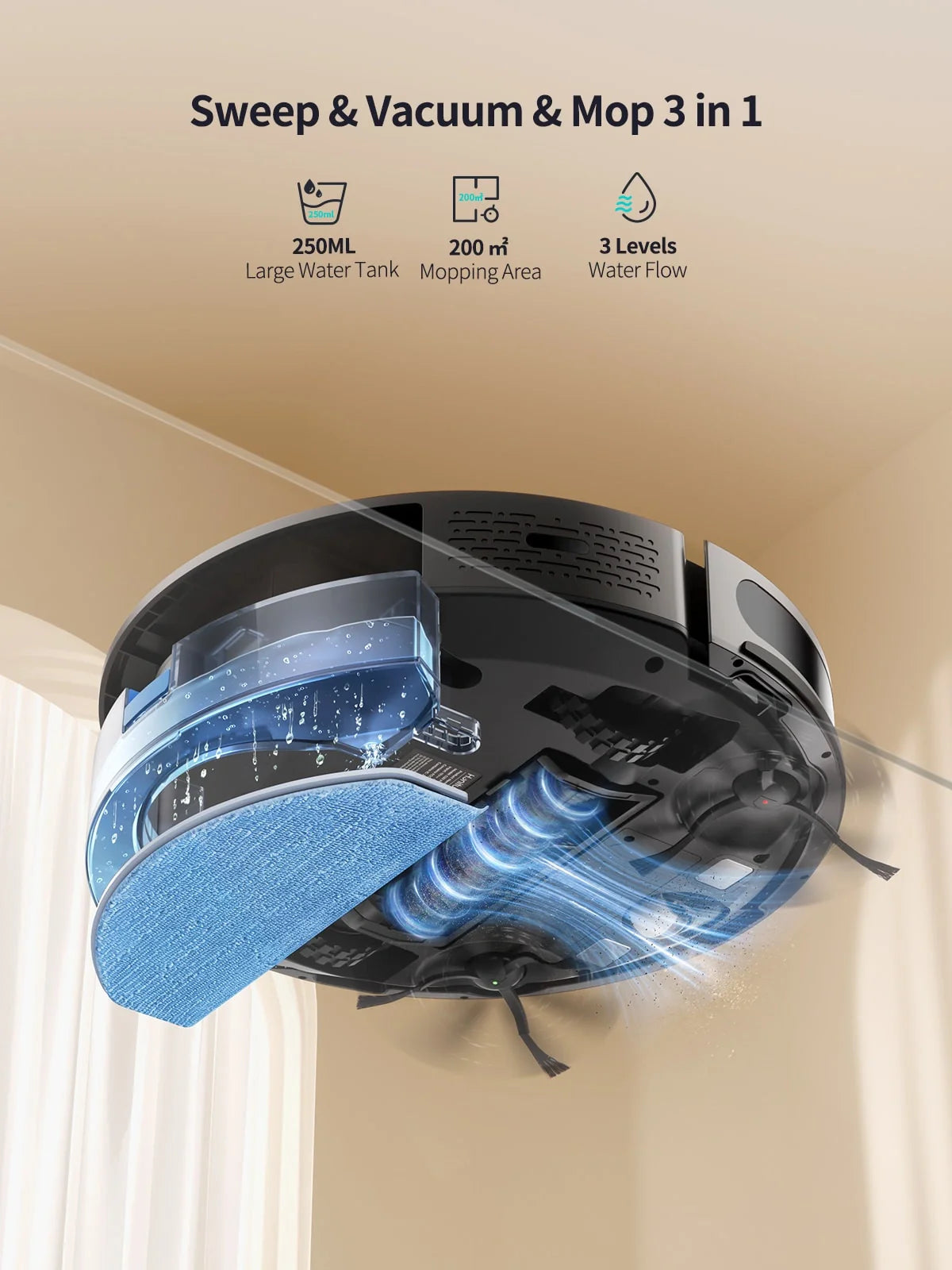 Honiture G20 Pro Robot Vacuum | 4500Pa Suction, 3-in-1, 180-Min Runtime