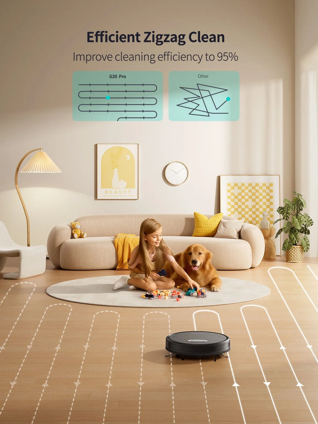 Honiture G20 Pro Robot Vacuum | 4500Pa Suction, 3-in-1, 180-Min Runtime