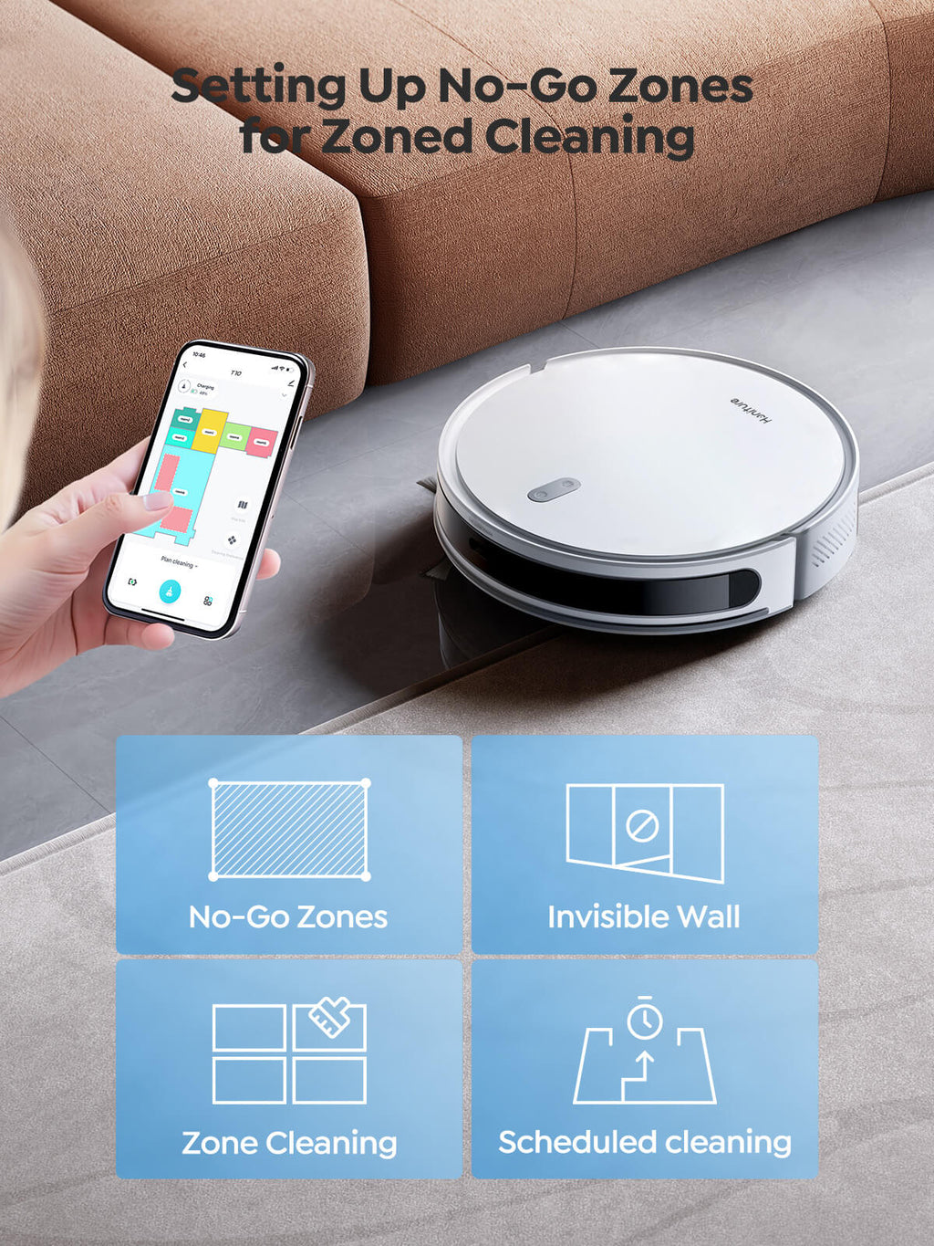 Honiture T10 Robot Vacuum | LiDAR Navigation, 3-in-1, Ultra-Slim Design