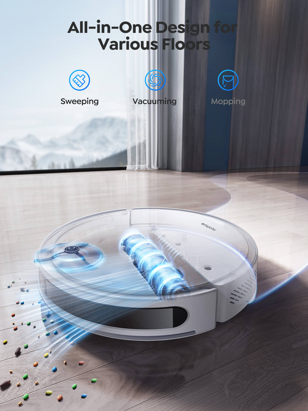Honiture T10 Robot Vacuum | LiDAR Navigation, 3-in-1, Ultra-Slim Design