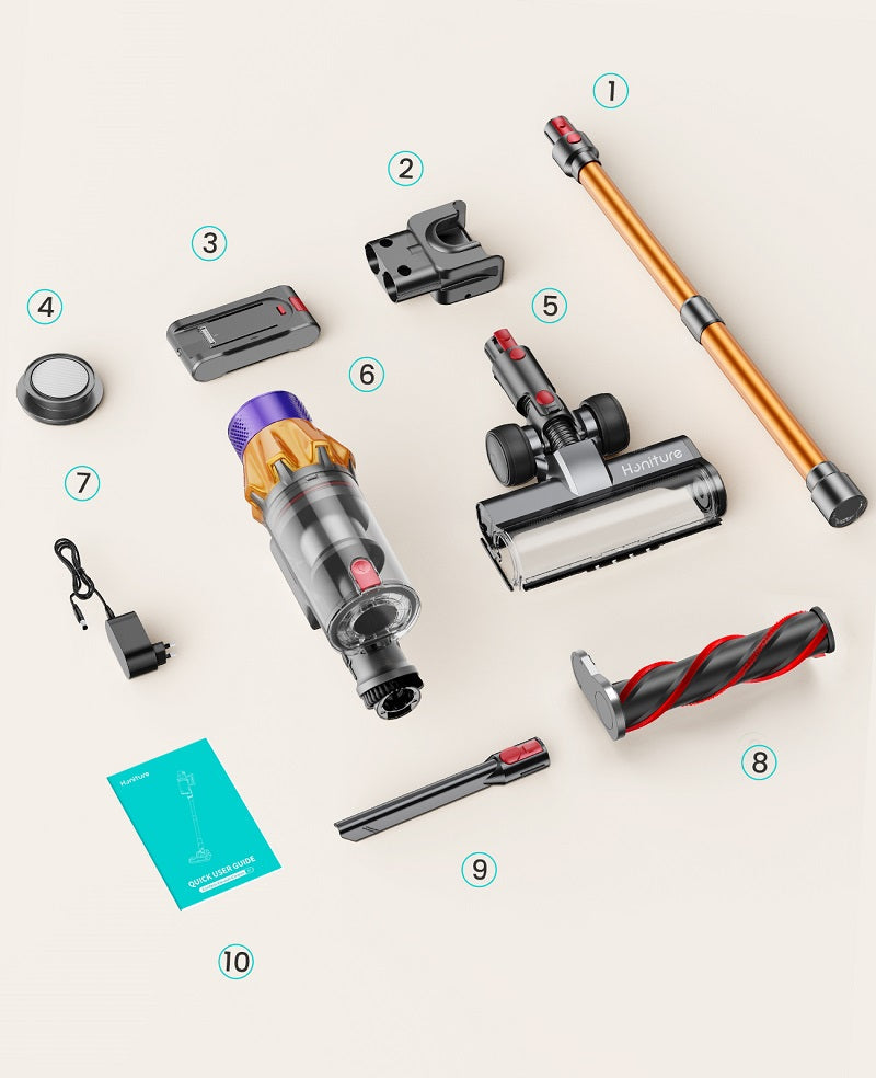 Honiture X7 Cordless Vacuum | 45KPa Suction, 60-Min Runtime, HEPA Filter