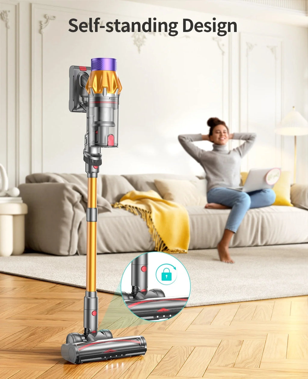 Honiture X7 Cordless Vacuum | 45KPa Suction, 60-Min Runtime, HEPA Filter