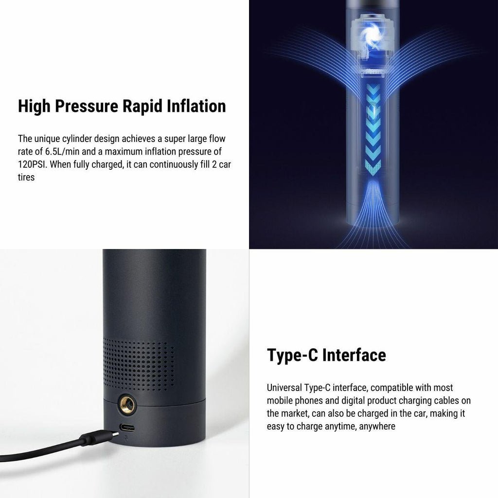 Vacuum Cleaner Inflator Two in One for Cars
