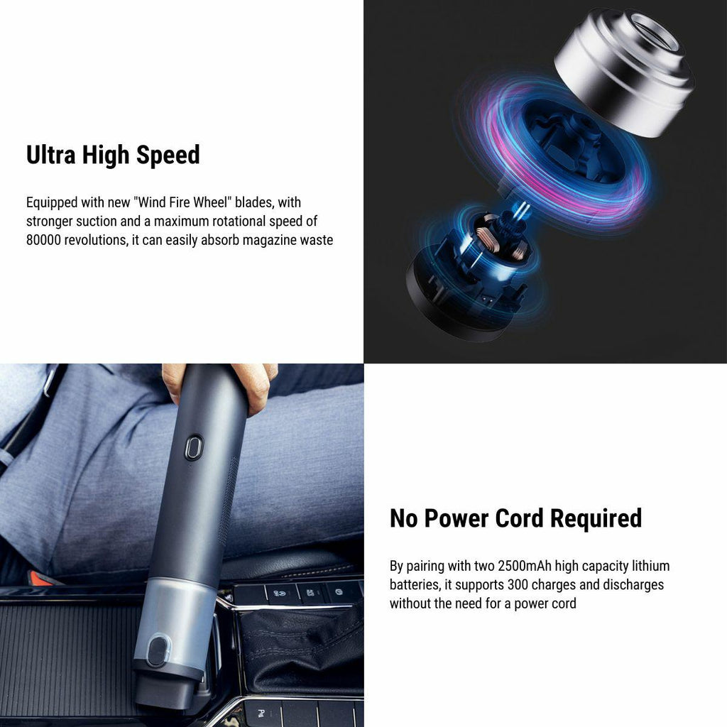 Vacuum Cleaner Inflator Two in One for Cars