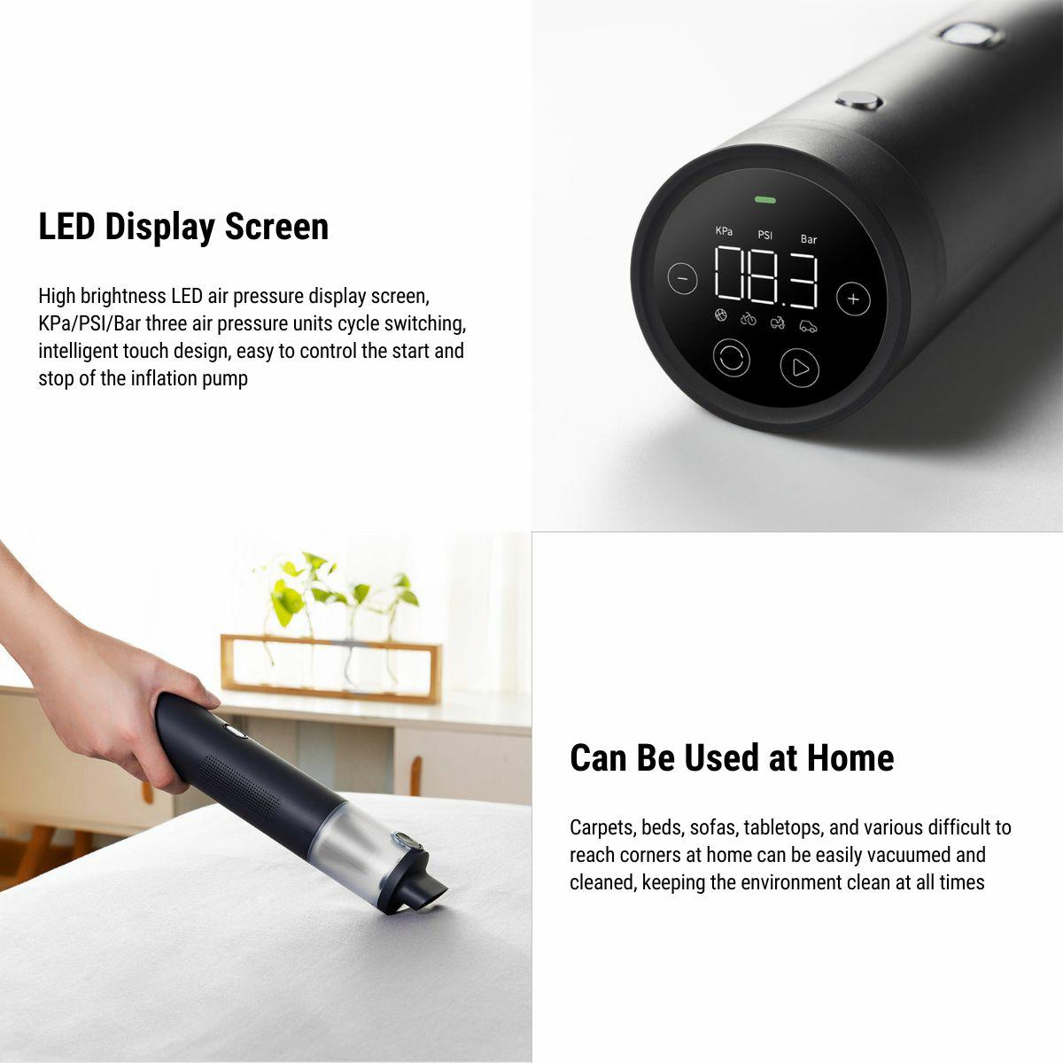 Vacuum Cleaner Inflator Two in One for Cars